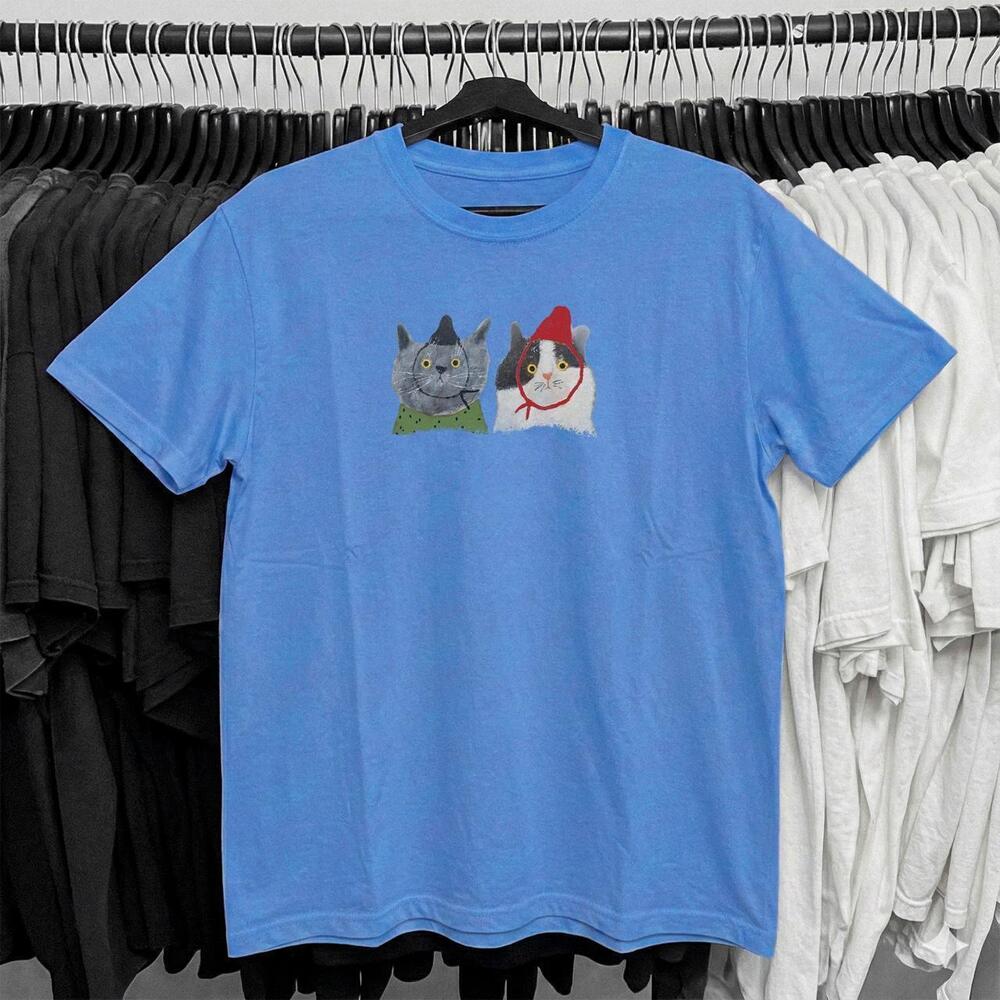 Light Blue Cat Tee